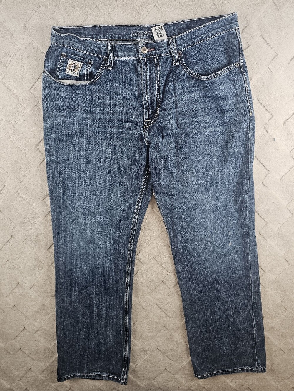 Cinch White Label Relaxed Fit Jeans Dark Stonewash Mens 38x32 Western Rodeo